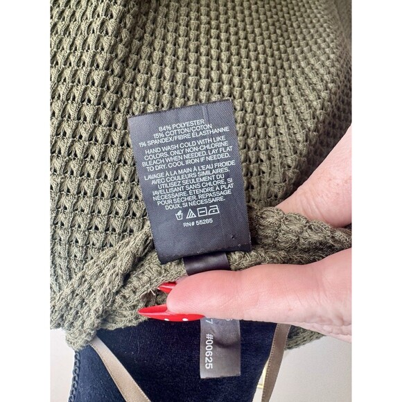 Express Cream Short Dolman Sleeve Oversized Open Knit Cardigan One Size - Picture 5 of 5